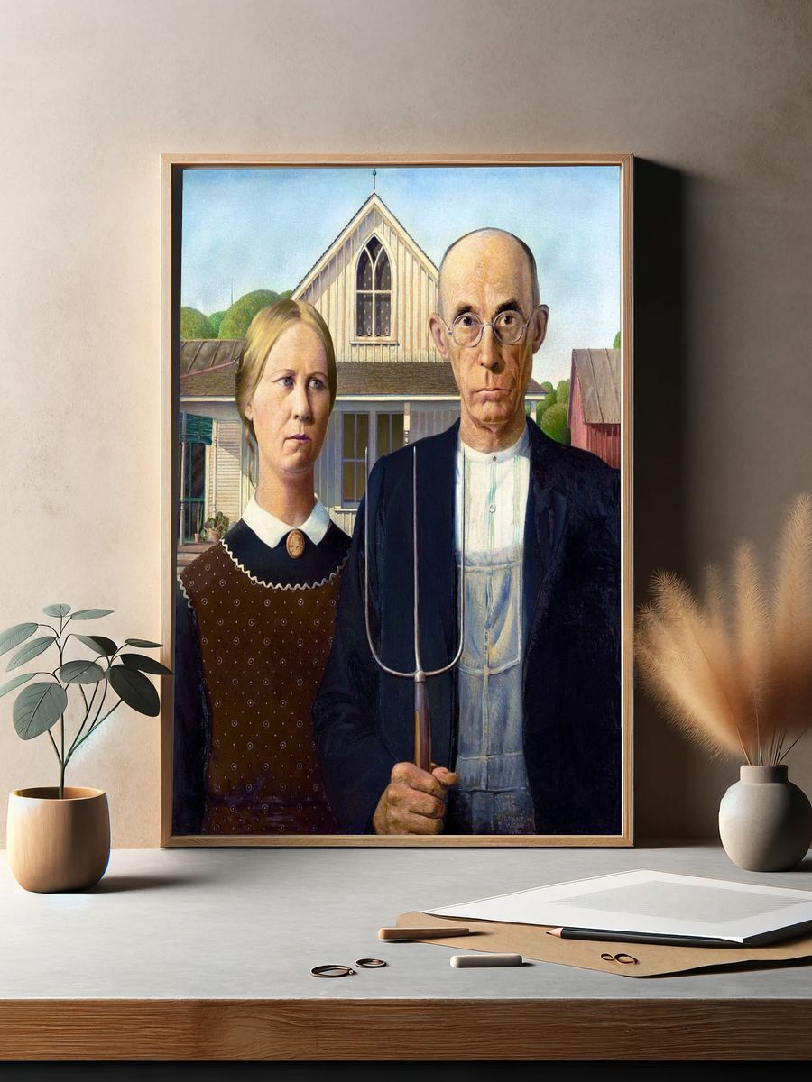 Grant Wood 's American Gothic. — room view 2
