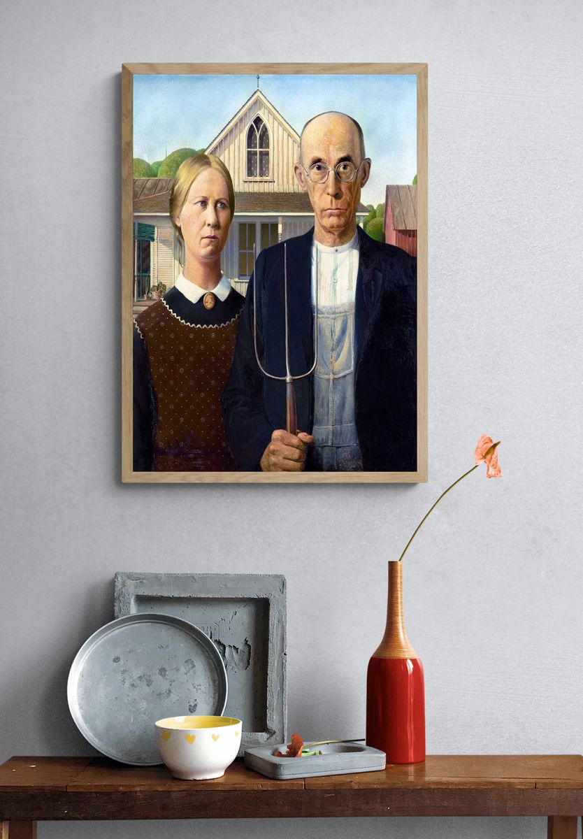 Grant Wood 's American Gothic. — room view 3