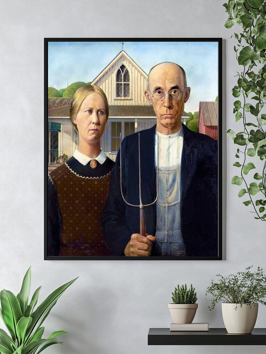 Grant Wood 's American Gothic. — room view 4