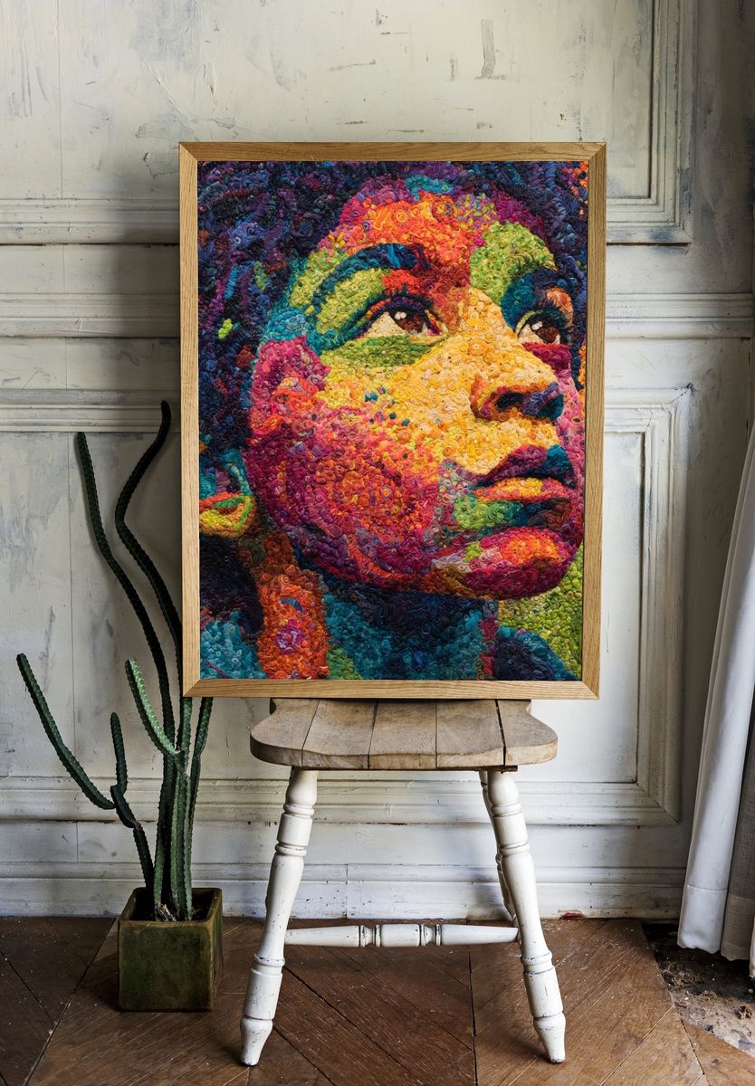Colorful Portrait — Fine Art Print. — room view 1