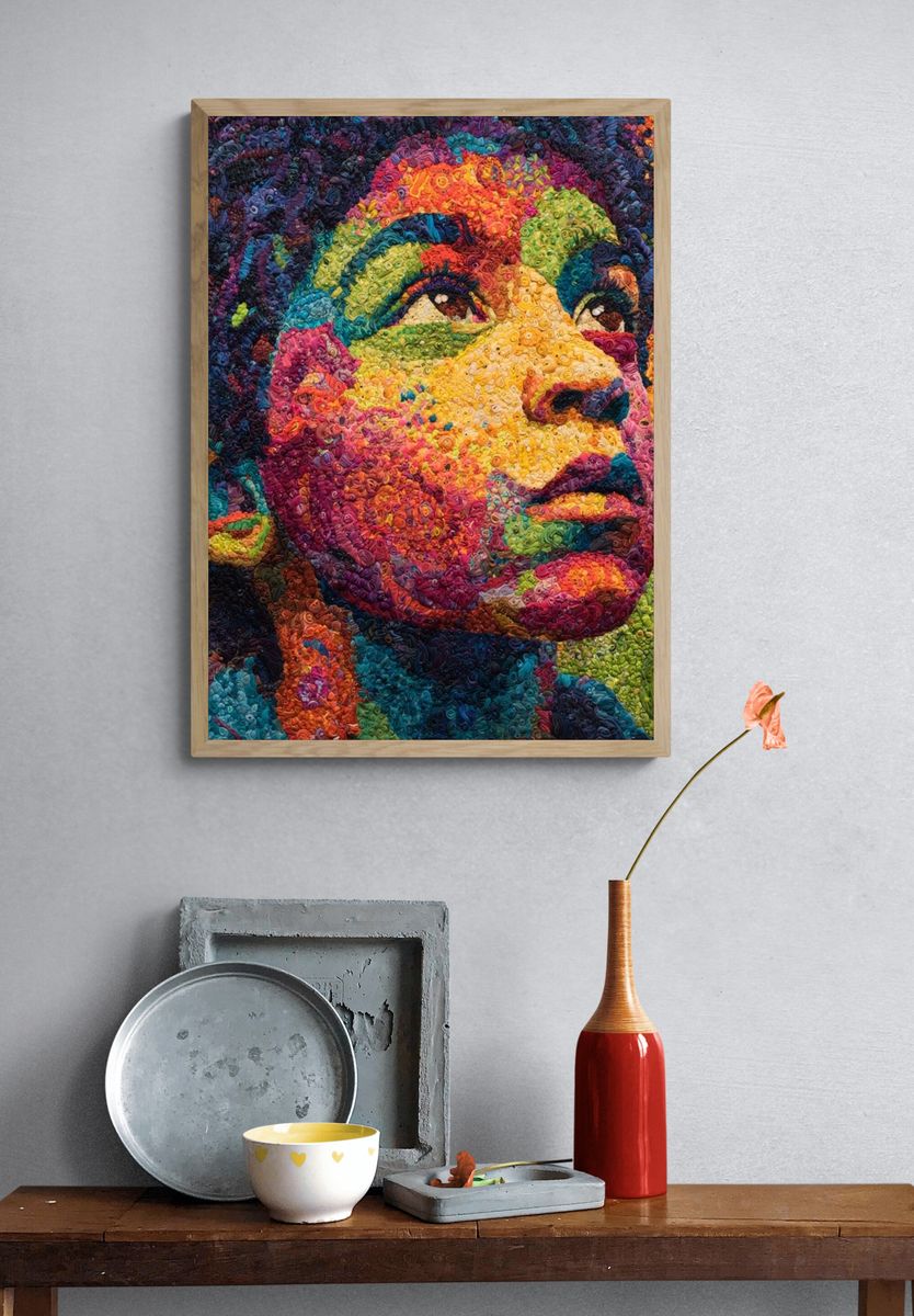 Colorful Portrait — Fine Art Print. — room view 3