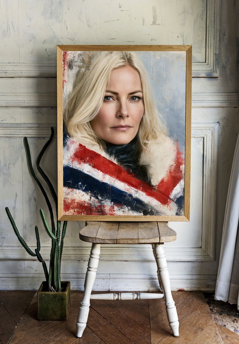 Blonde Portrait — Fine-Art Print. — room view 1