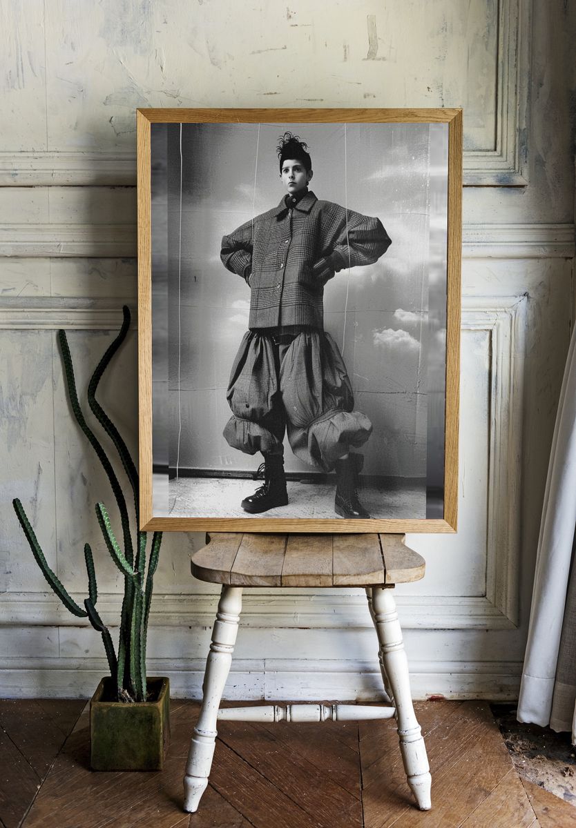 Avant-Garde Fashion Portrait Poster. room preview