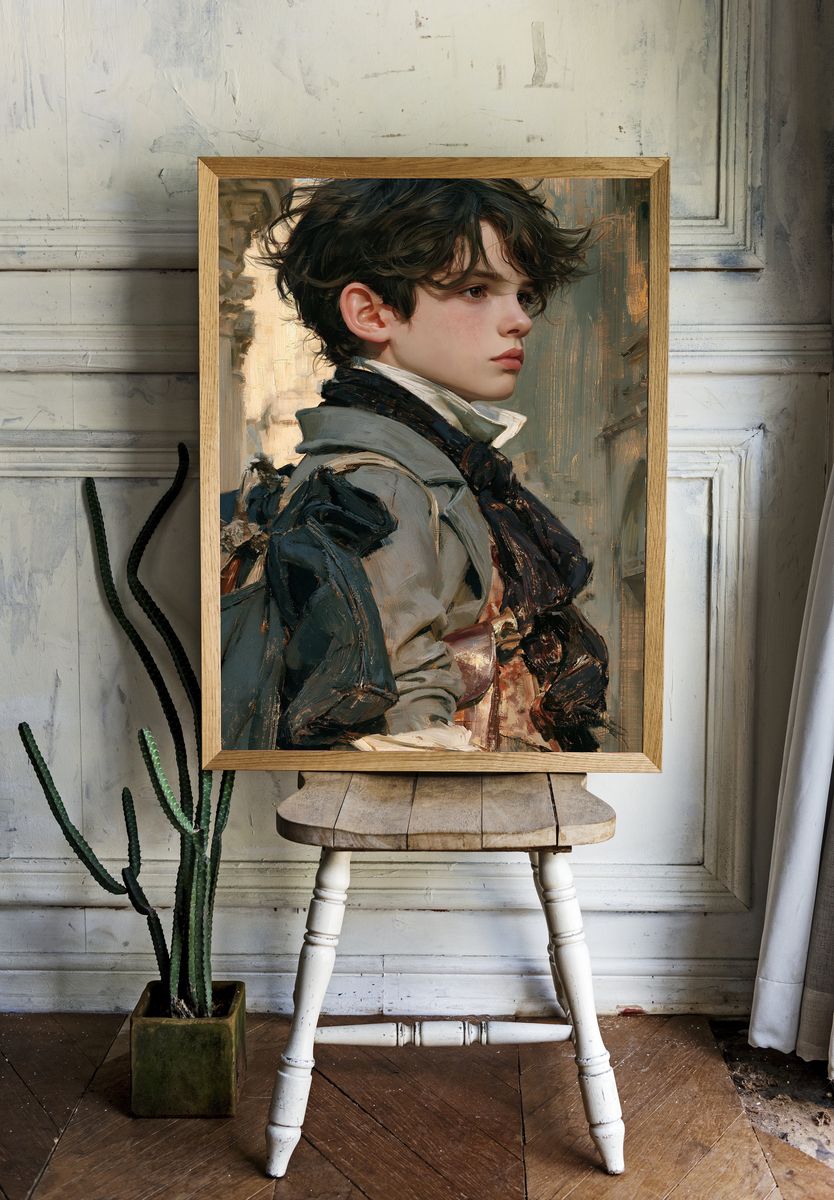 Boy Portrait Fine-Art Poster. room preview