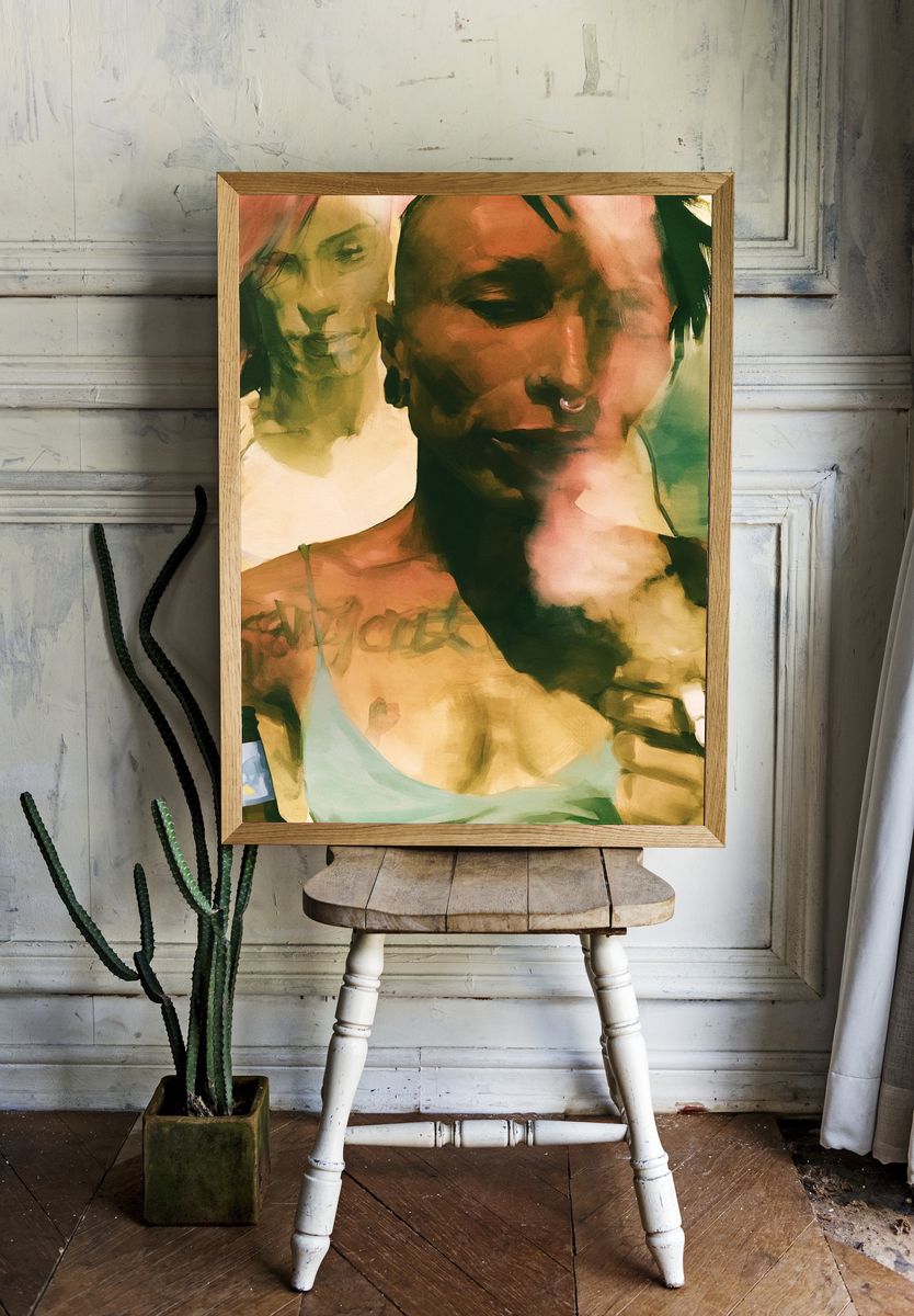 Abstract Portrait Fine-Art Poster. room preview