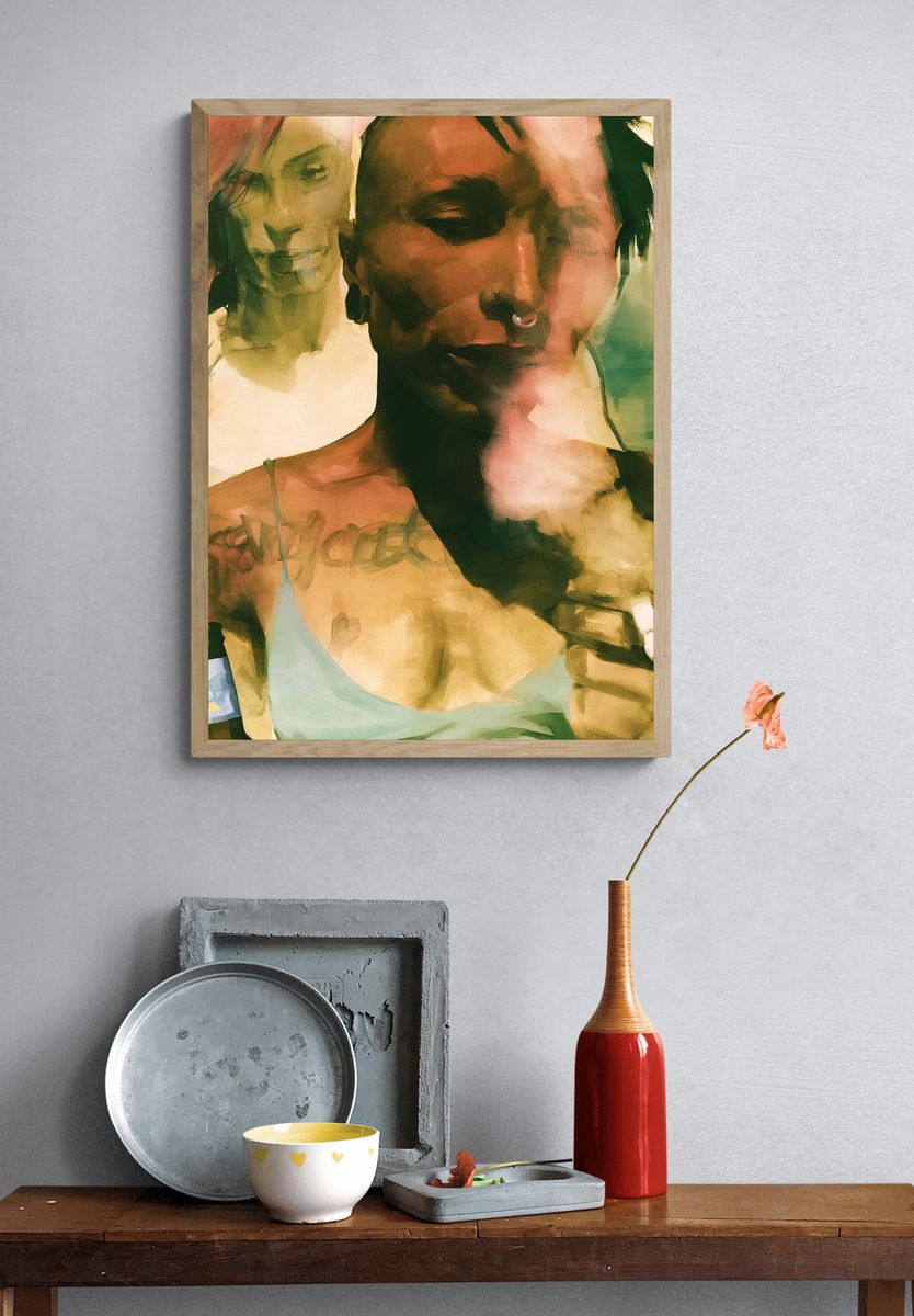 Abstract Portrait Fine-Art Poster. — room view 3
