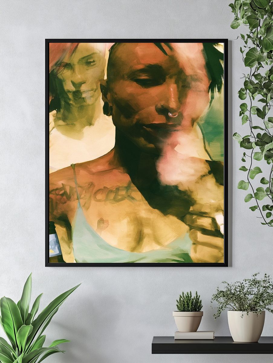 Abstract Portrait Fine-Art Poster. — room view 4