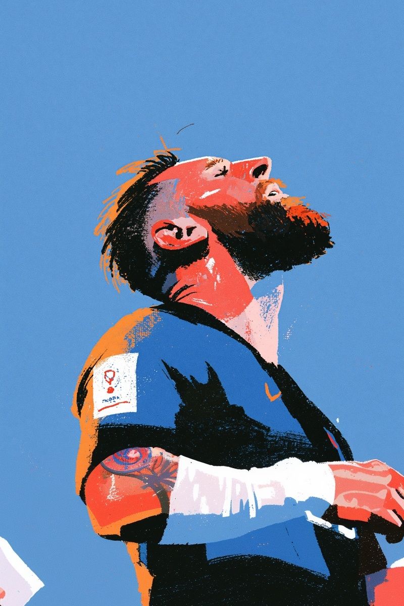 Football Fan Portrait Poster. poster detail
