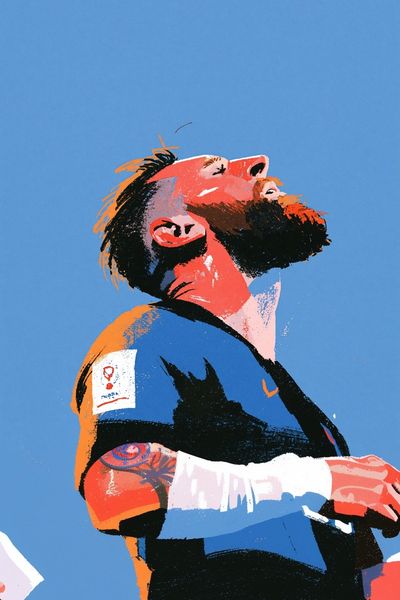 Football Fan Portrait Poster.