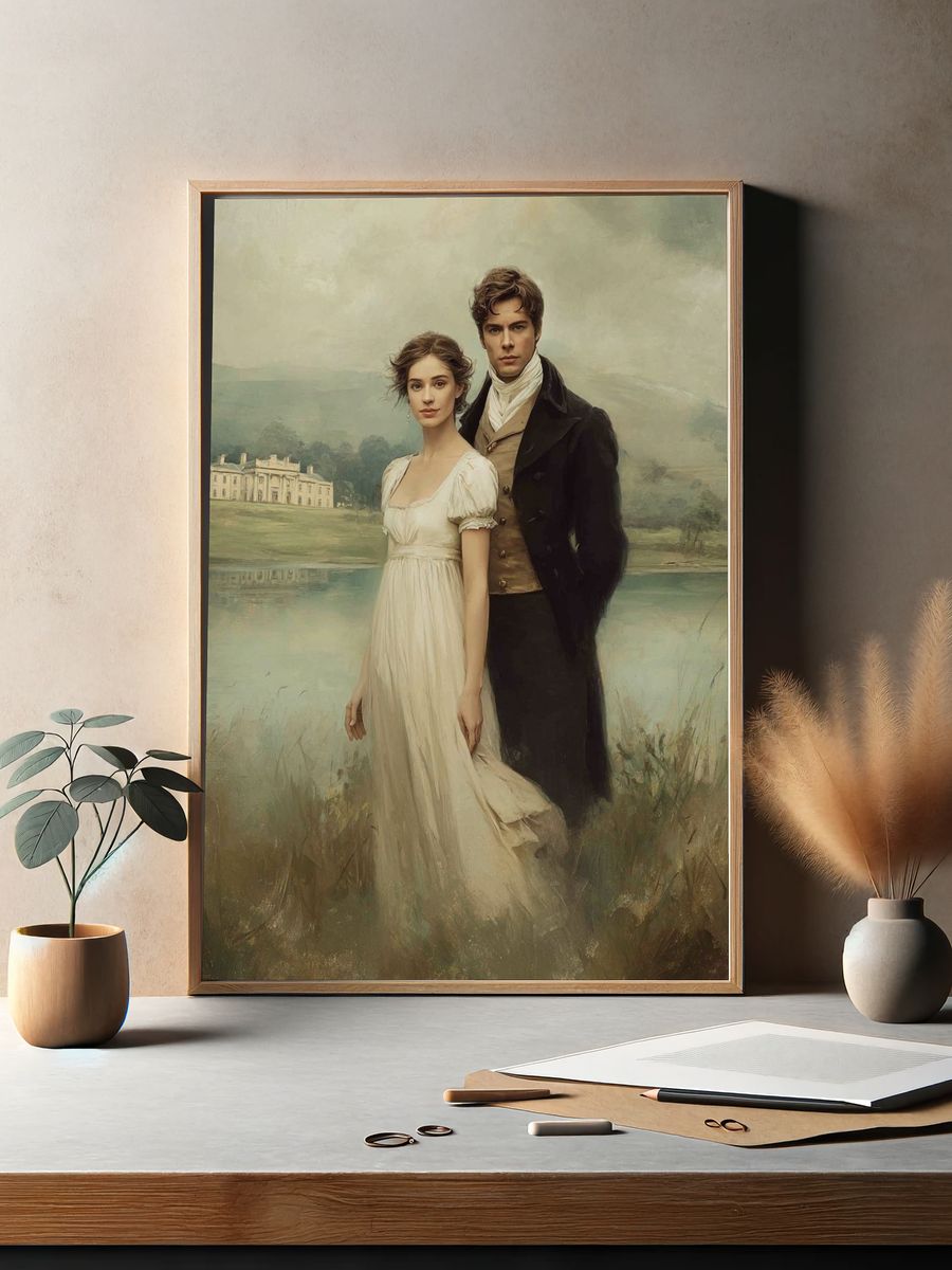 Romantic Regency Couple Fine-Art Poster. — room view 2