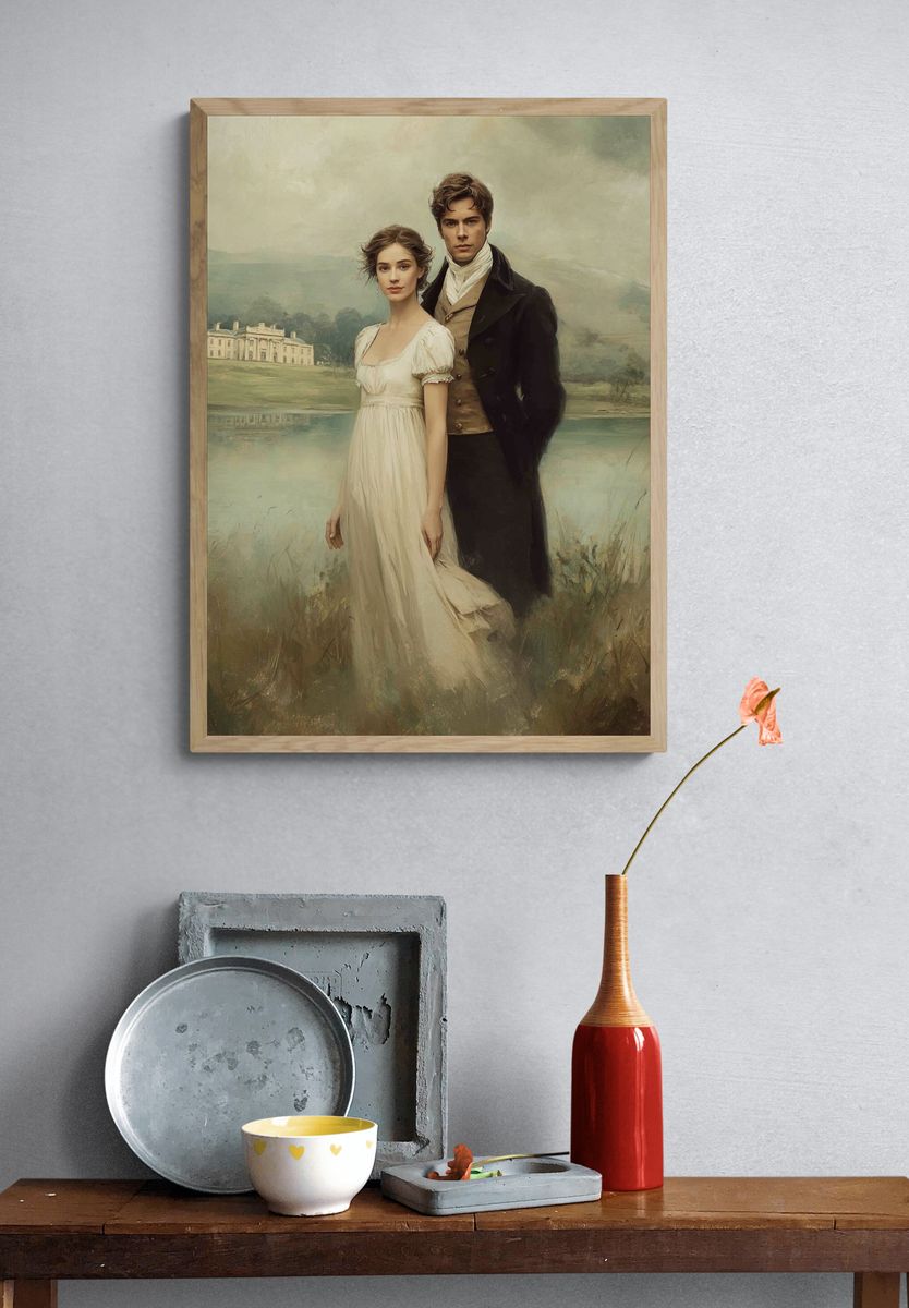 Romantic Regency Couple Fine-Art Poster. — room view 3