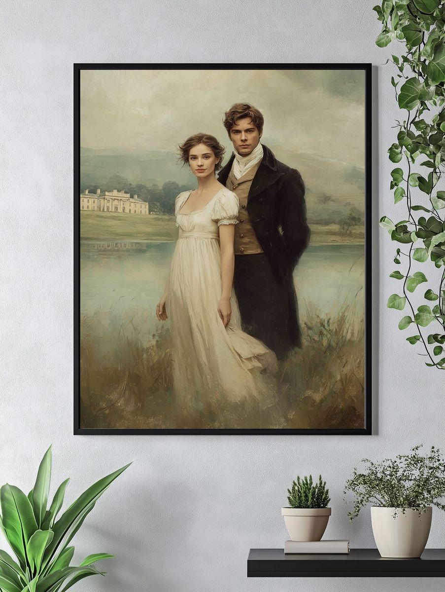 Romantic Regency Couple Fine-Art Poster. — room view 4