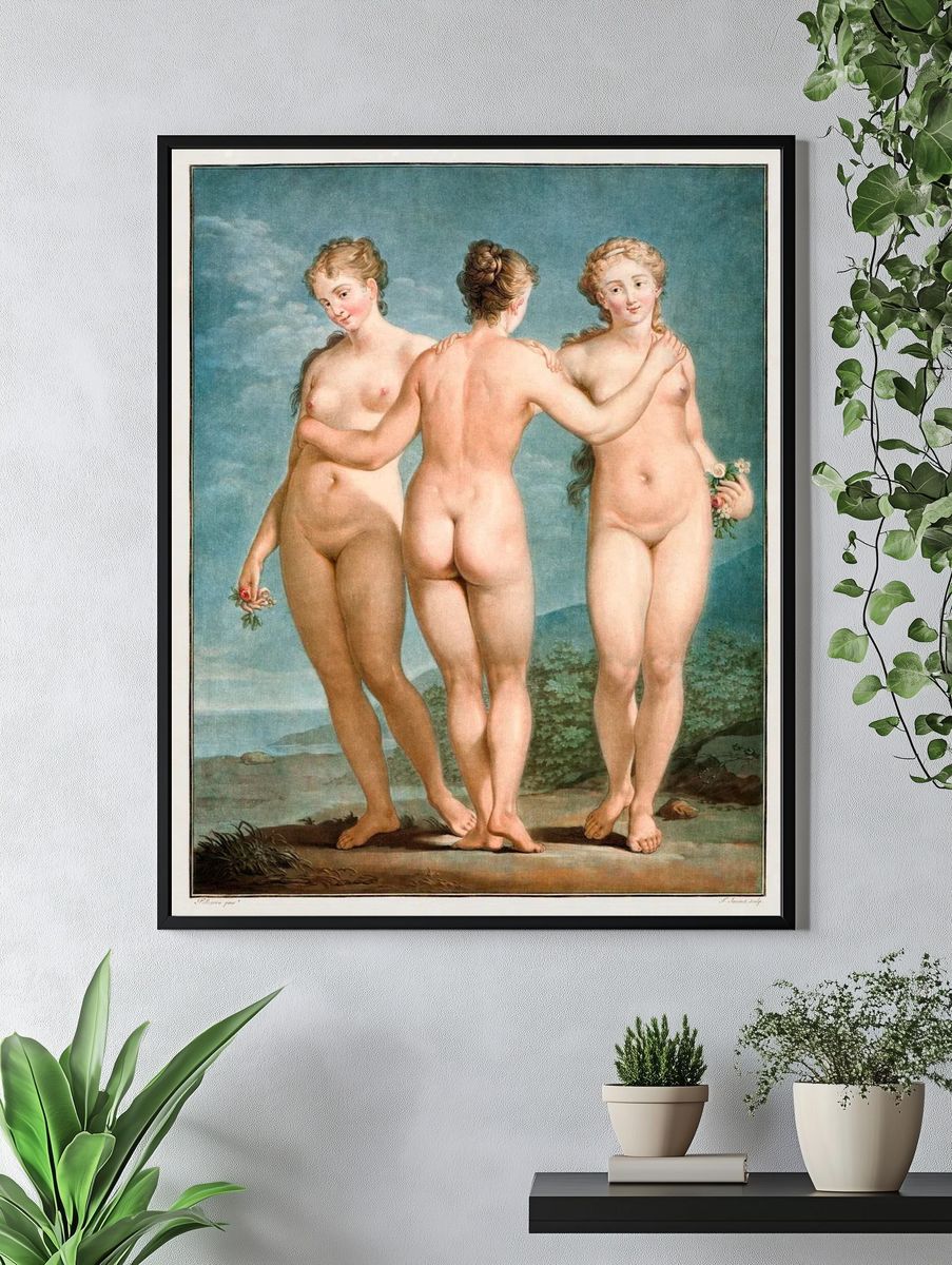 Standing Naked women. Three Graces. — room view 4