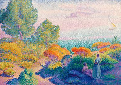Two Women Shore, Mediterranean (1896). poster