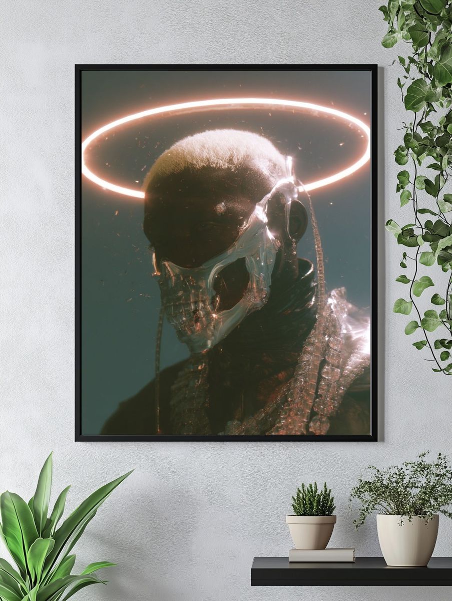 Halo Skull Portrait Poster. — room view 4