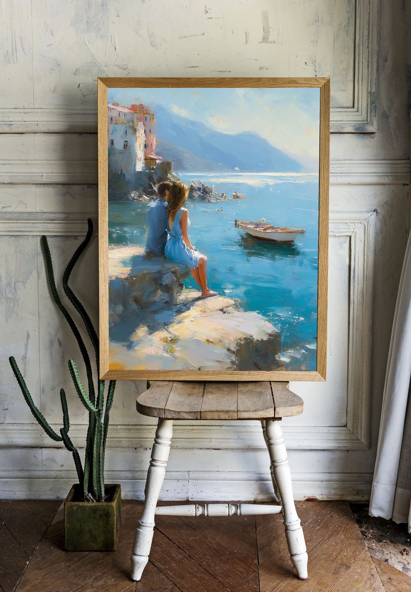 Classical Sculpture in Greenhouse — Fine Art Print. — room view 1