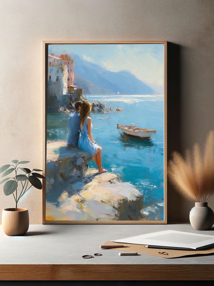 Classical Sculpture in Greenhouse — Fine Art Print. — room view 2