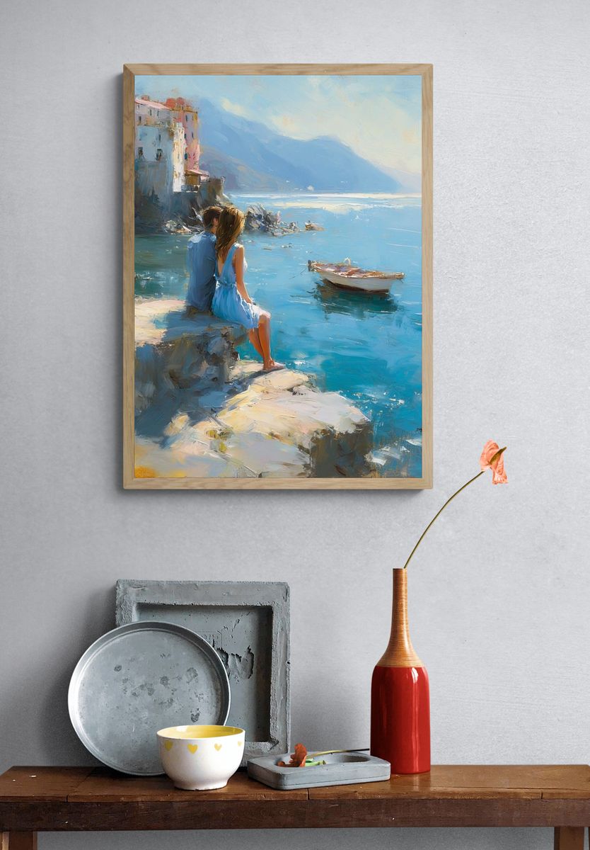 Classical Sculpture in Greenhouse — Fine Art Print. — room view 3