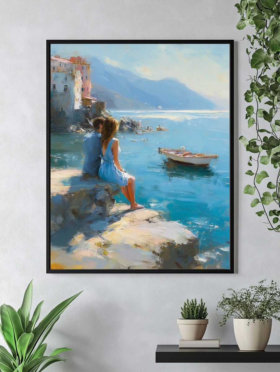 Classical Sculpture in Greenhouse — Fine Art Print. — room view 4