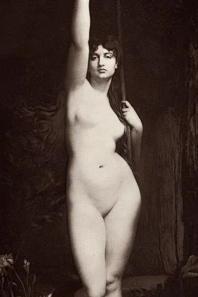 Sensual nude portrait, La Vérité. poster — fine-art art