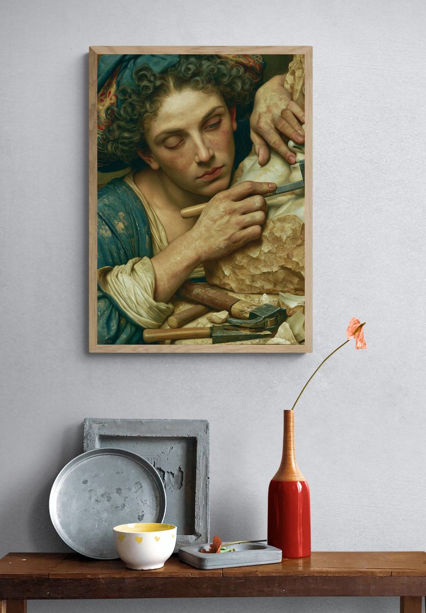 Mystical Birds and Candlelight — Fine Art Print. — room view 3
