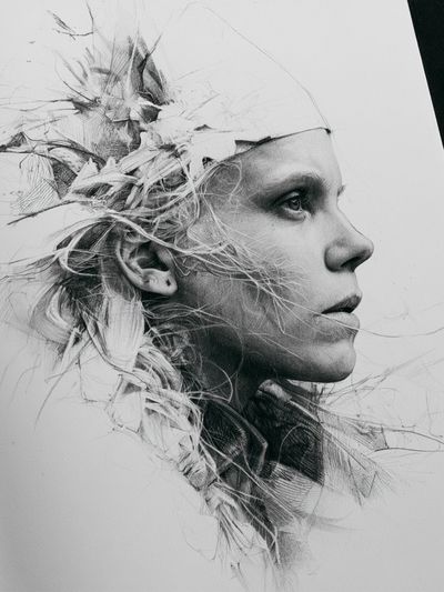 Abstract Portrait Sketch Poster. poster
