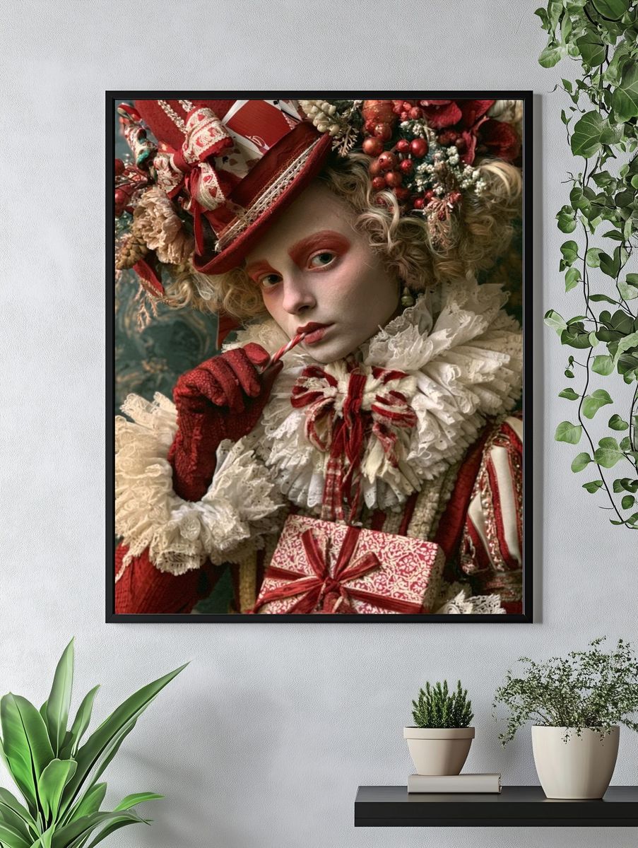 Vintage Clown Portrait Print. — room view 4
