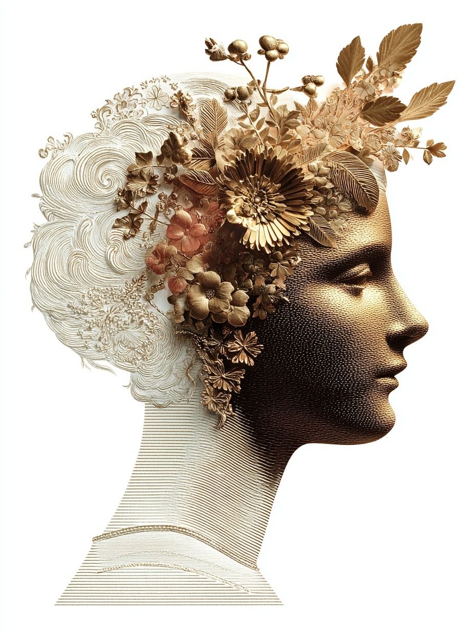 Floral Profile — Fine Art Print. poster — fine-art art