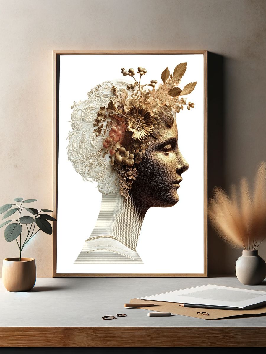 Floral Profile — Fine Art Print. — room view 2