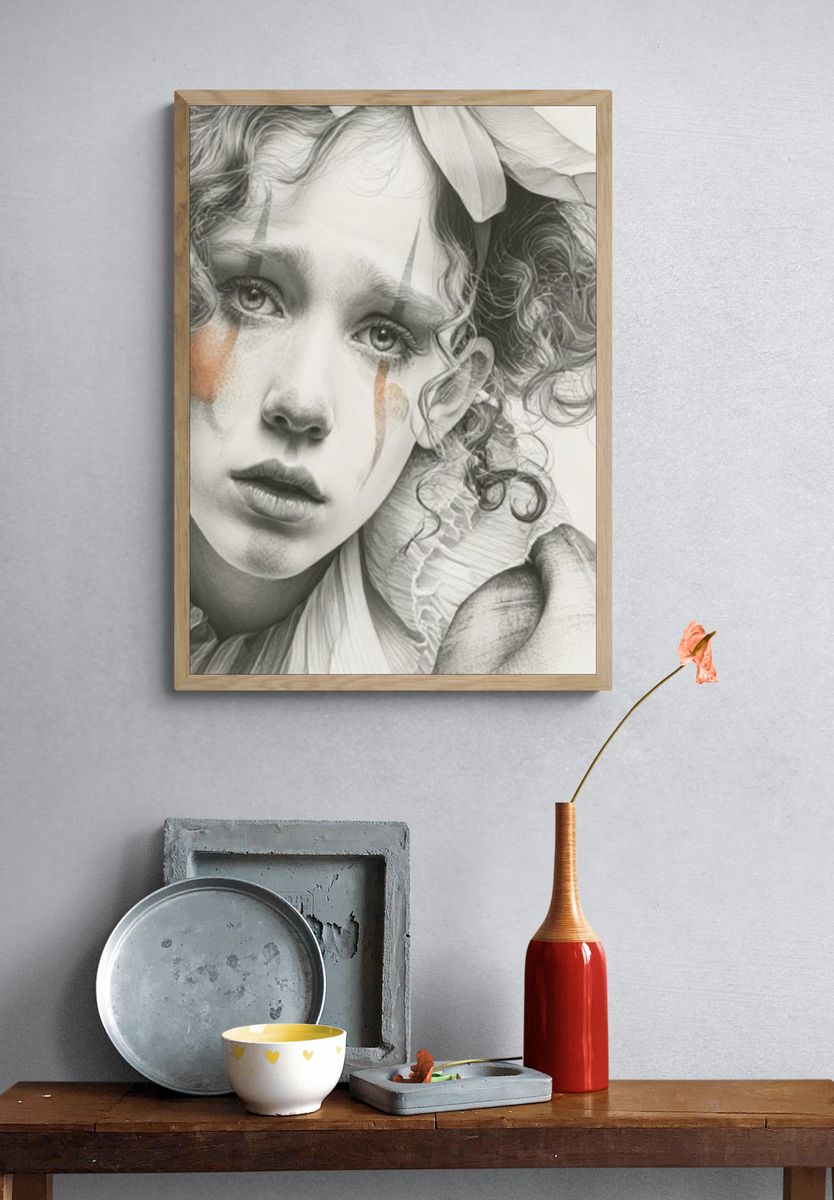 Curly Portrait Fine-Art Poster. — room view 3