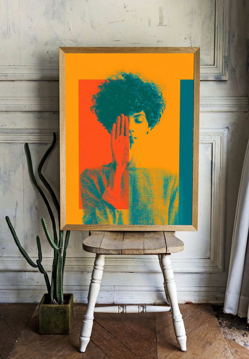 Pop Art Portrait Poster. — room view 1