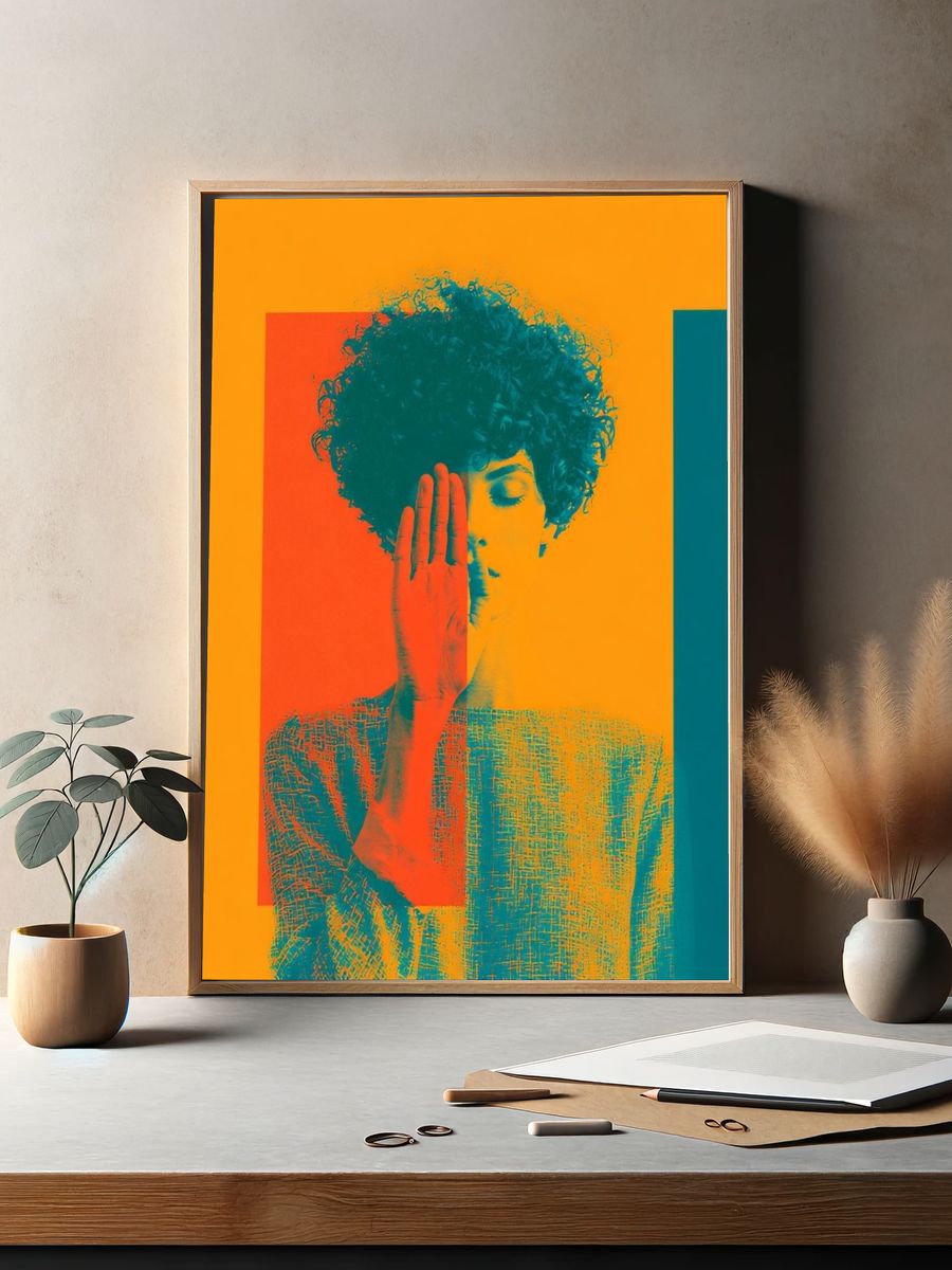 Pop Art Portrait Poster. — room view 2