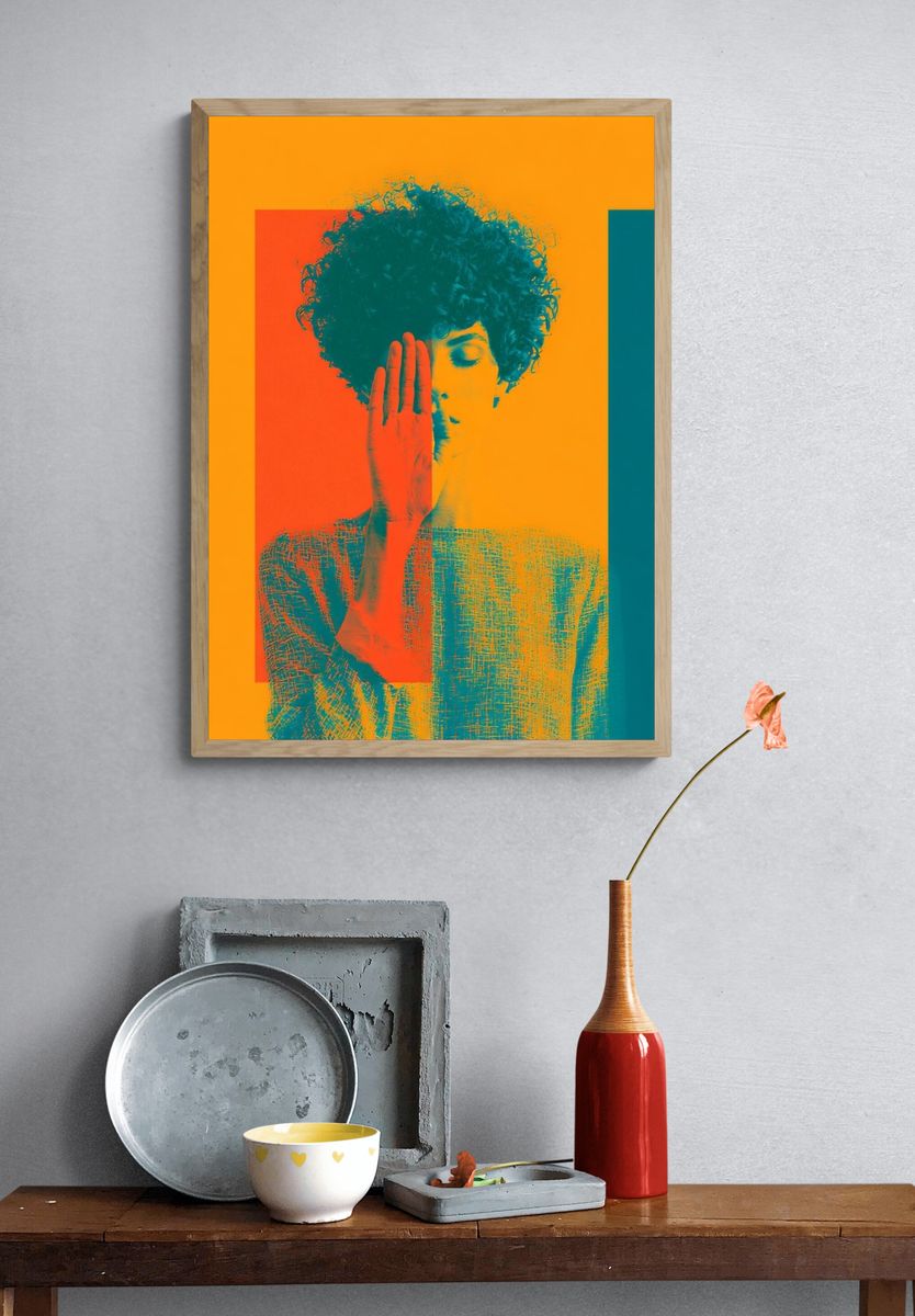 Pop Art Portrait Poster. — room view 3
