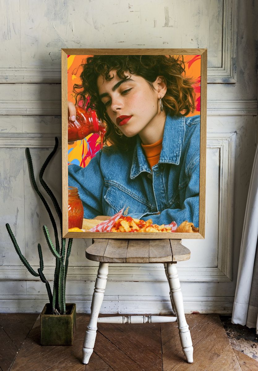Pop Art Portrait Poster. room preview