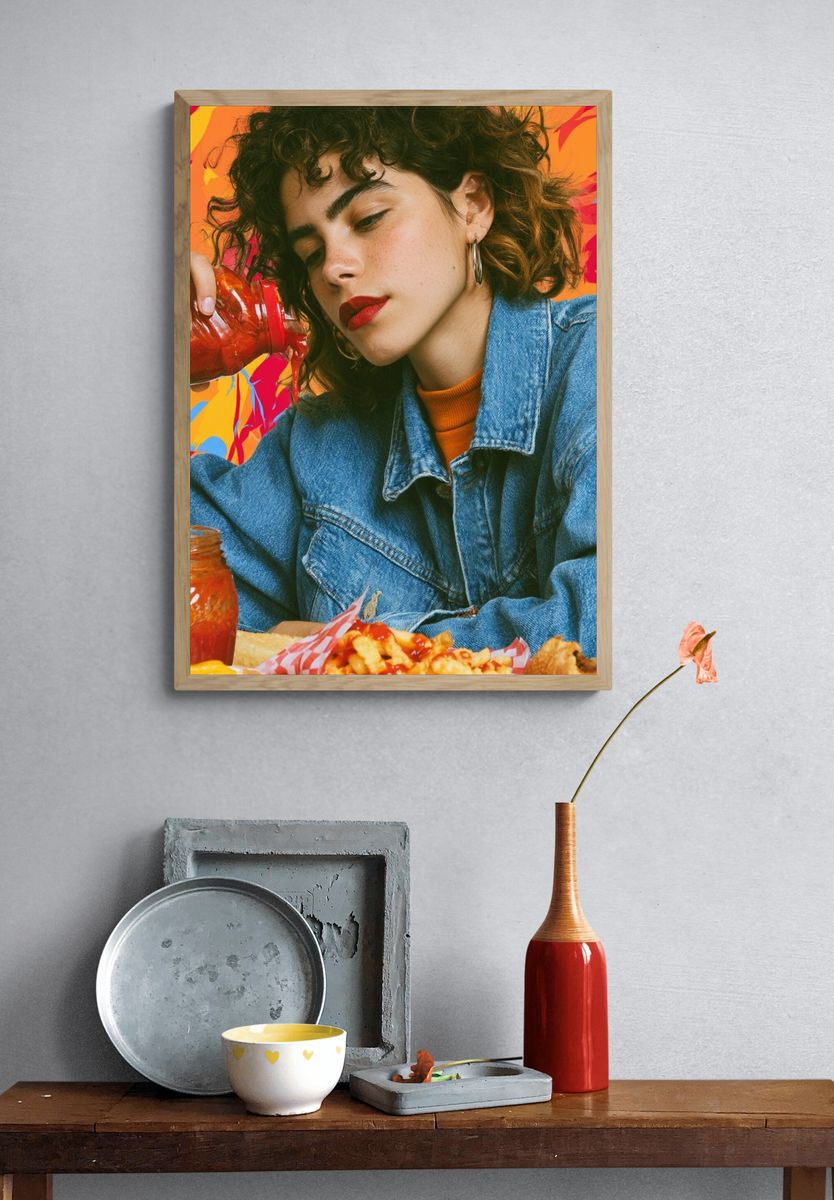 Pop Art Portrait Poster. — room view 3