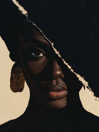 Abstract Portrait Silhouette Print. poster