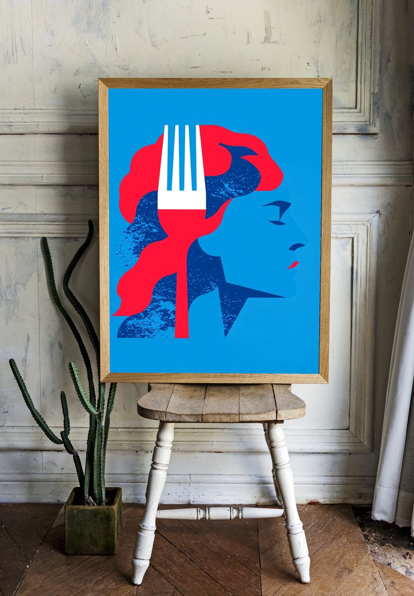 Pop Art Profile Poster. room preview