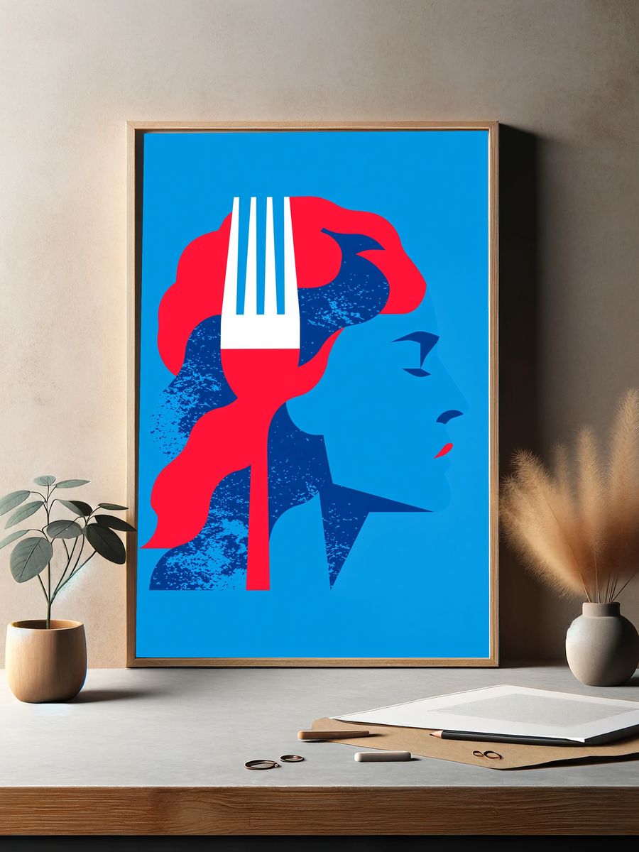 Pop Art Profile Poster. — room view 2
