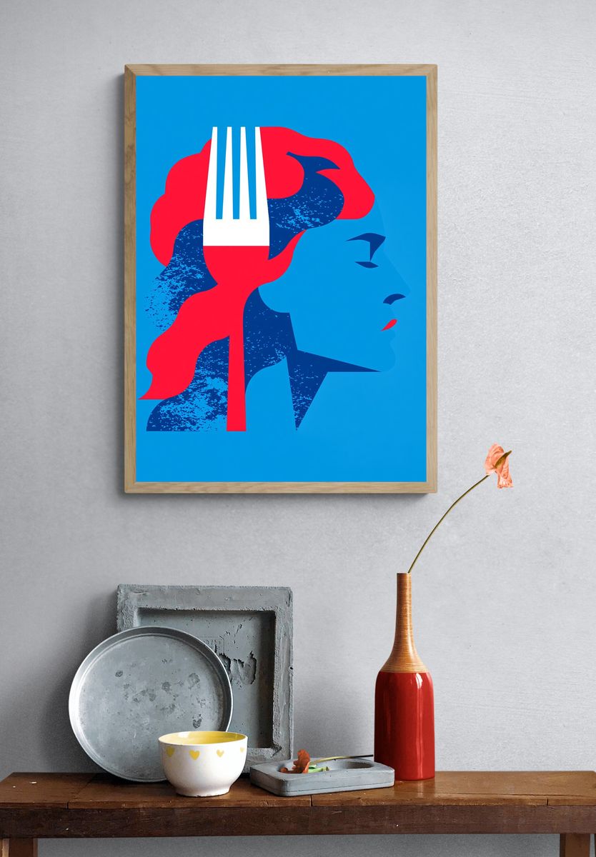 Pop Art Profile Poster. — room view 3