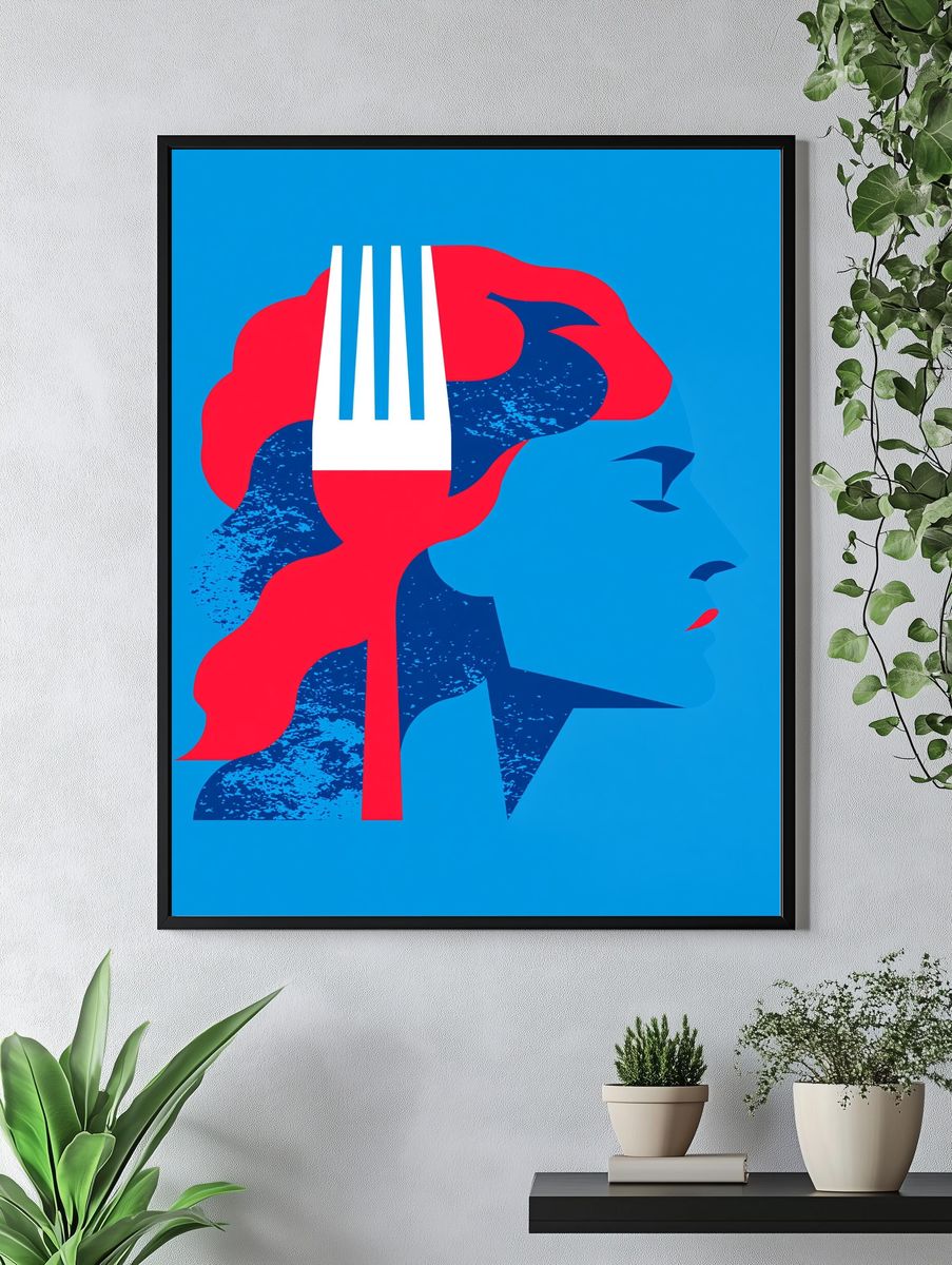 Pop Art Profile Poster. — room view 4