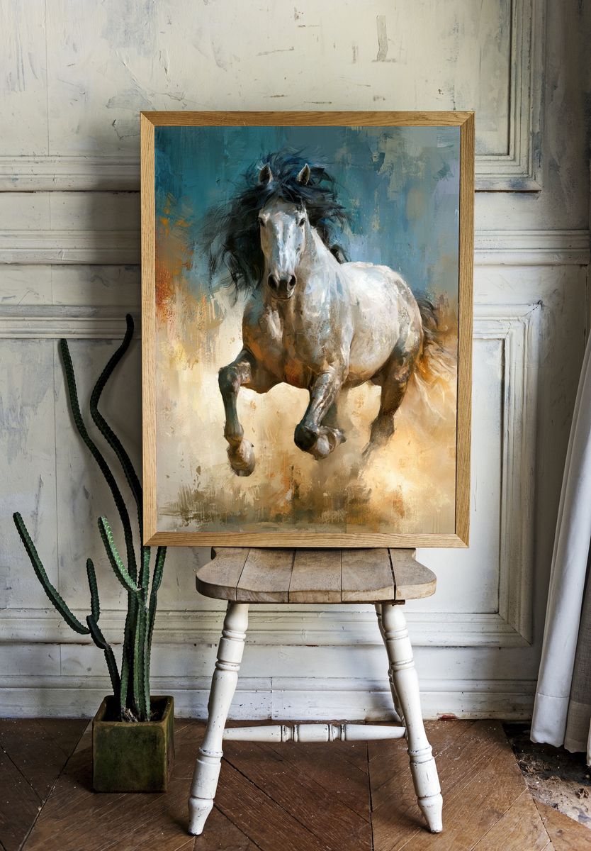 Galloping Horse Fine-Art Poster. room preview
