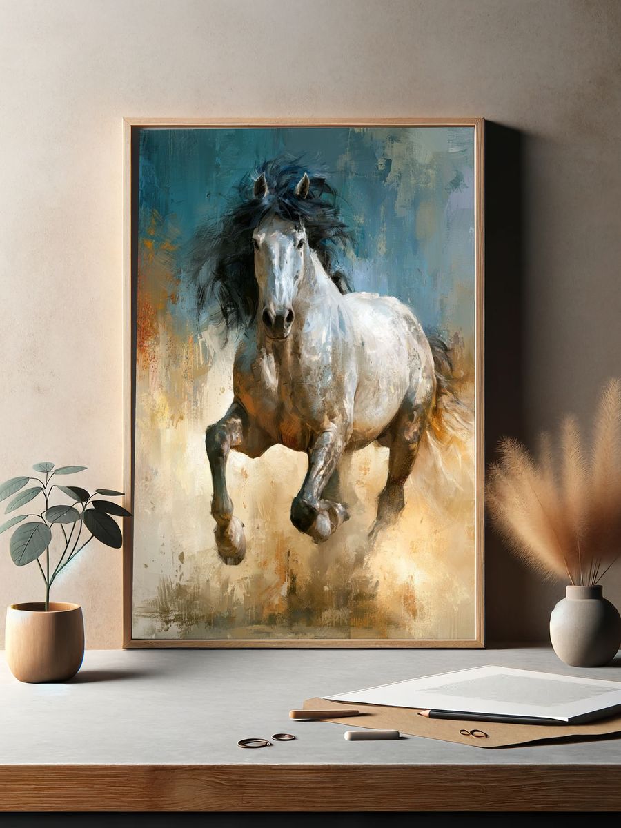 Galloping Horse Fine-Art Poster. — room view 2