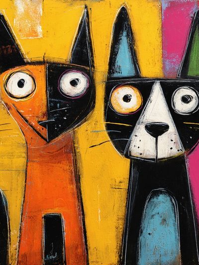 Playful Cats Pop-Art Poster. poster print
