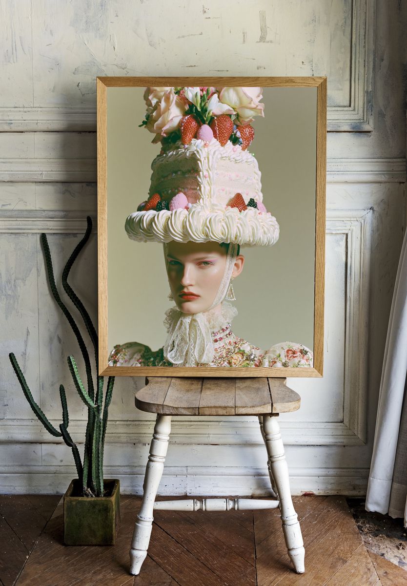 Avant-Garde Fashion Portrait Print. — room view 1