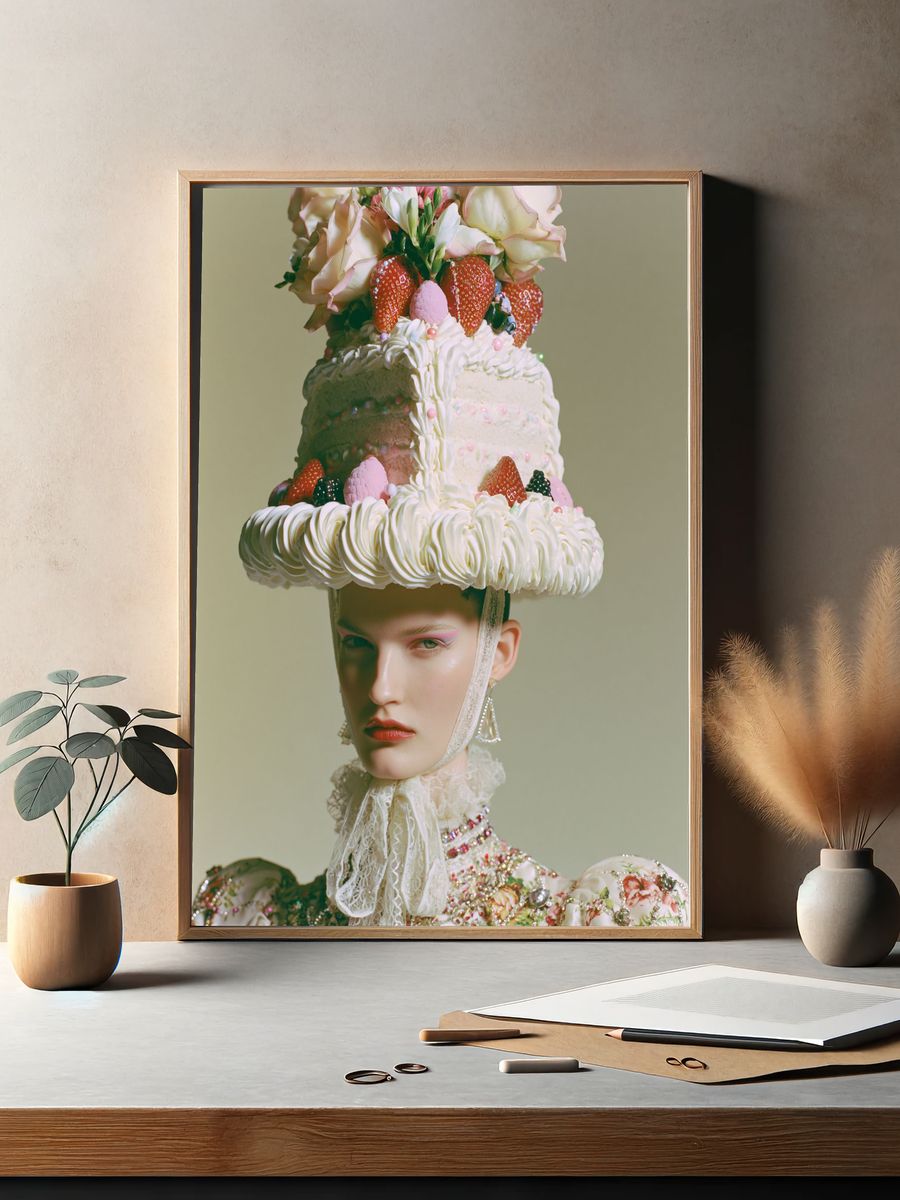 Avant-Garde Fashion Portrait Print. — room view 2