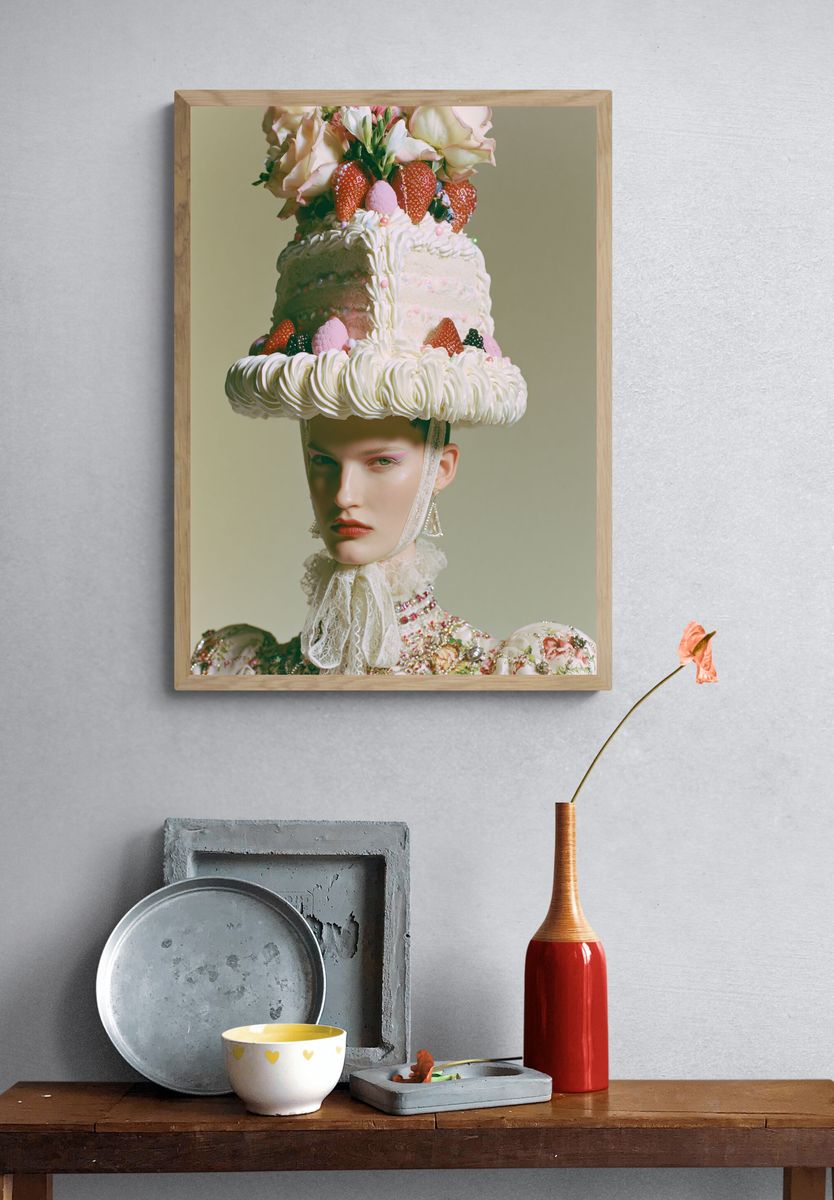 Avant-Garde Fashion Portrait Print. — room view 3