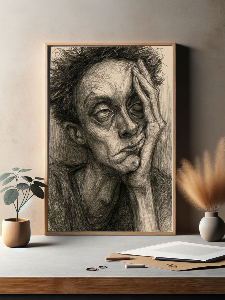 Expressionist Portrait Poster. — room view 2