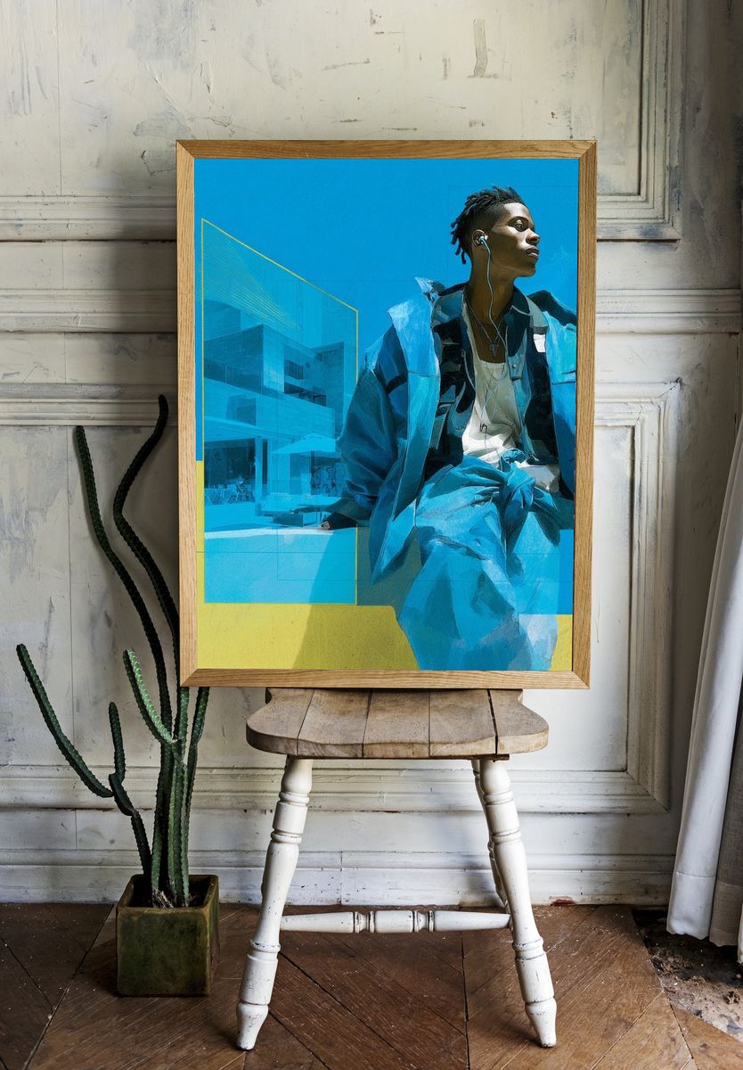 Urban Portrait Collage Poster. — room view 1