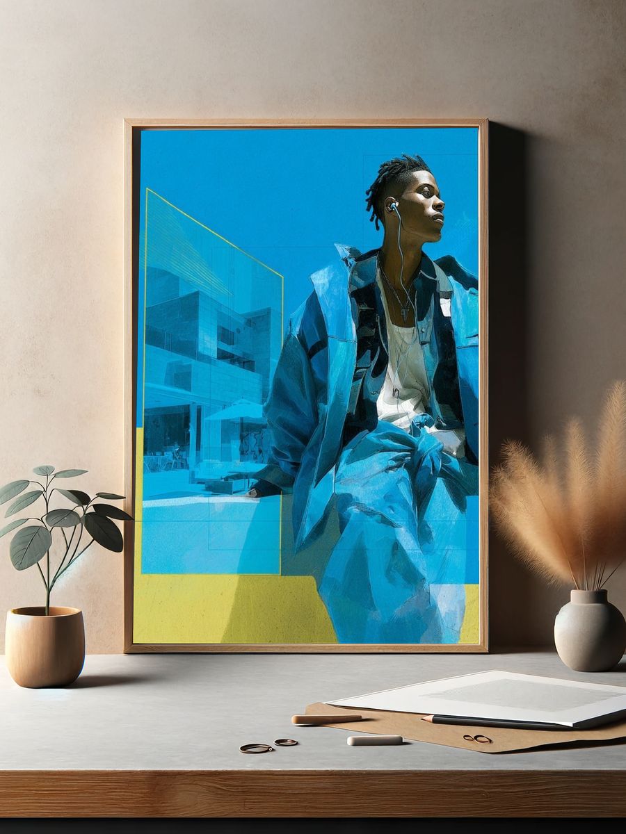 Urban Portrait Collage Poster. — room view 2
