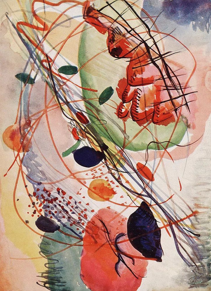 Aquarell print high resolution Wassily. poster detail